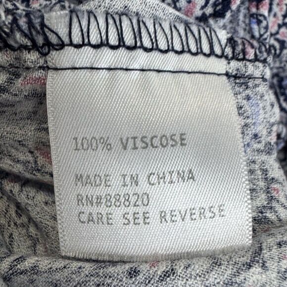 Cynthia Rowley Womens Flared Sleeve Paisley Floral Top 3X Festival Boho Hippie - Picture 7 of 8